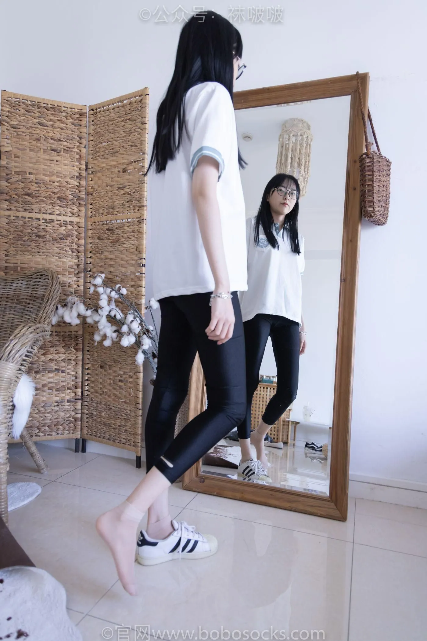 [BoBoSocks袜啵啵]NO.044 稚予-贝壳头、匡威帆布鞋、短肉丝 [154P]插图7